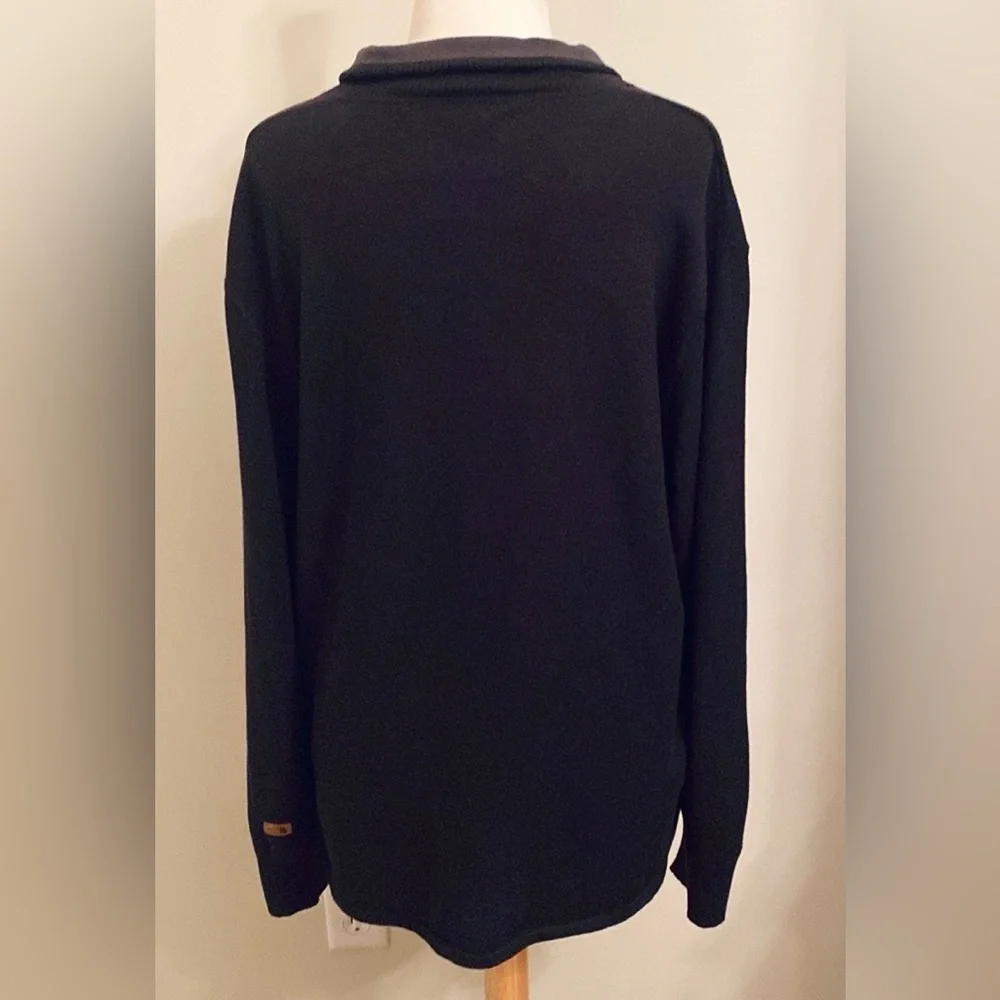 The North Face Men’s Black SZ L Gorpcore Cabin Wear Wool Blend Fleece Sweater
